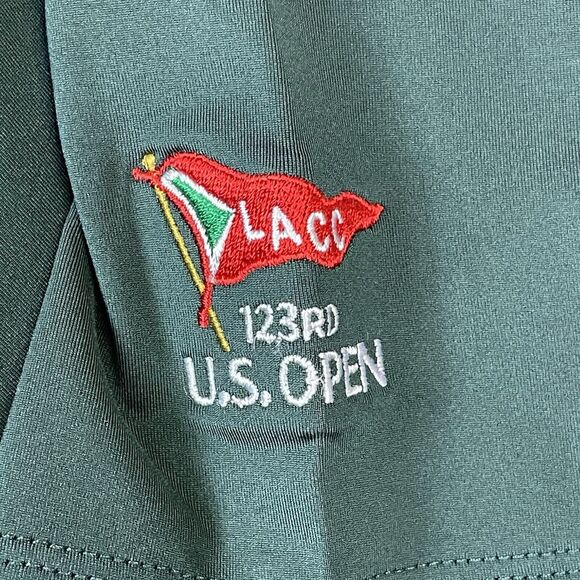 Peter Millar Shirt Mens Large Green Summer Comfort Golf Performance Polo US Open - Picture 6 of 12